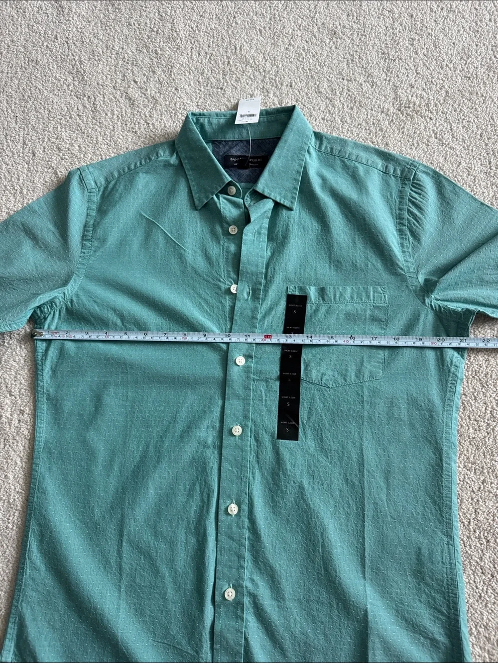 Banana Republic Short-Sleeve Button-Down Shirt - Teal (NWT)